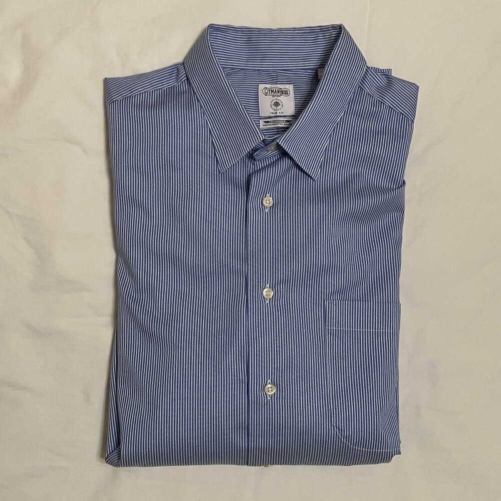 Gitman Brothers Dress/Sport Shirt Size: L Made in the USA